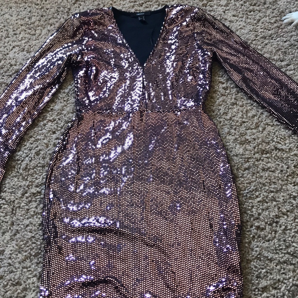 Long sleeve disco dress